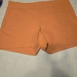 New York & Company. Whitney High-Waisted Pull-On 4-Inch- Orange Shorts Sz-XL